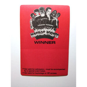 Vintage Halloween Horror Nights Monsters Event Fabric Pass Universal Creature